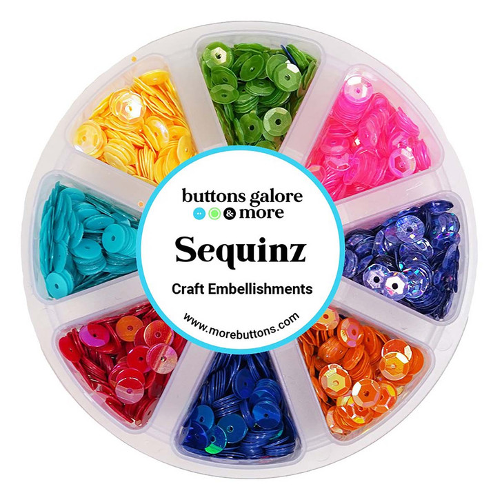 Buttons Galore & More Bright Bulk Sequins in Pinwheel Box Buttons